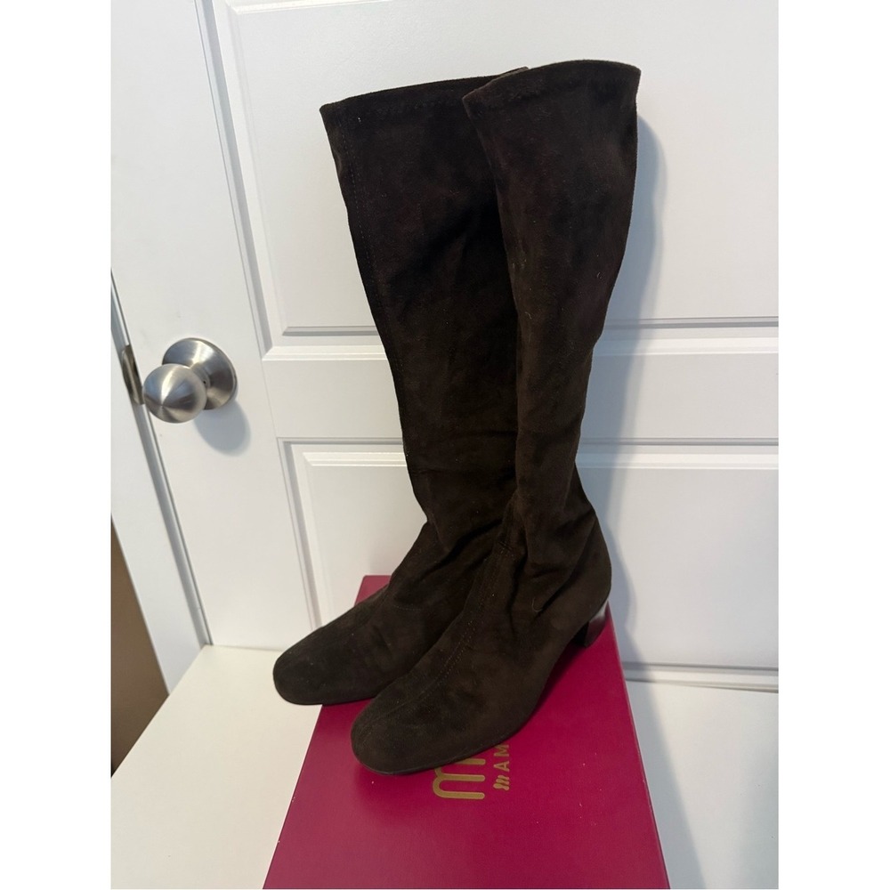 Munro Samantha Dark Brown Stretch Suede Over the Knee Boots M600427 Womens 7.5 M